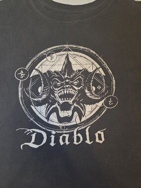 Diablo Blizzard Entertainment Graphic Tee Black XL Gamer Shirt